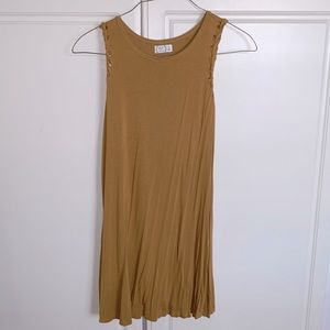 Maurice’s size small, gold, sleeveless dress.